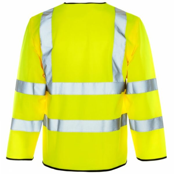 Personalised Long Sleeve Hi Vis Yellow Velcro Vest